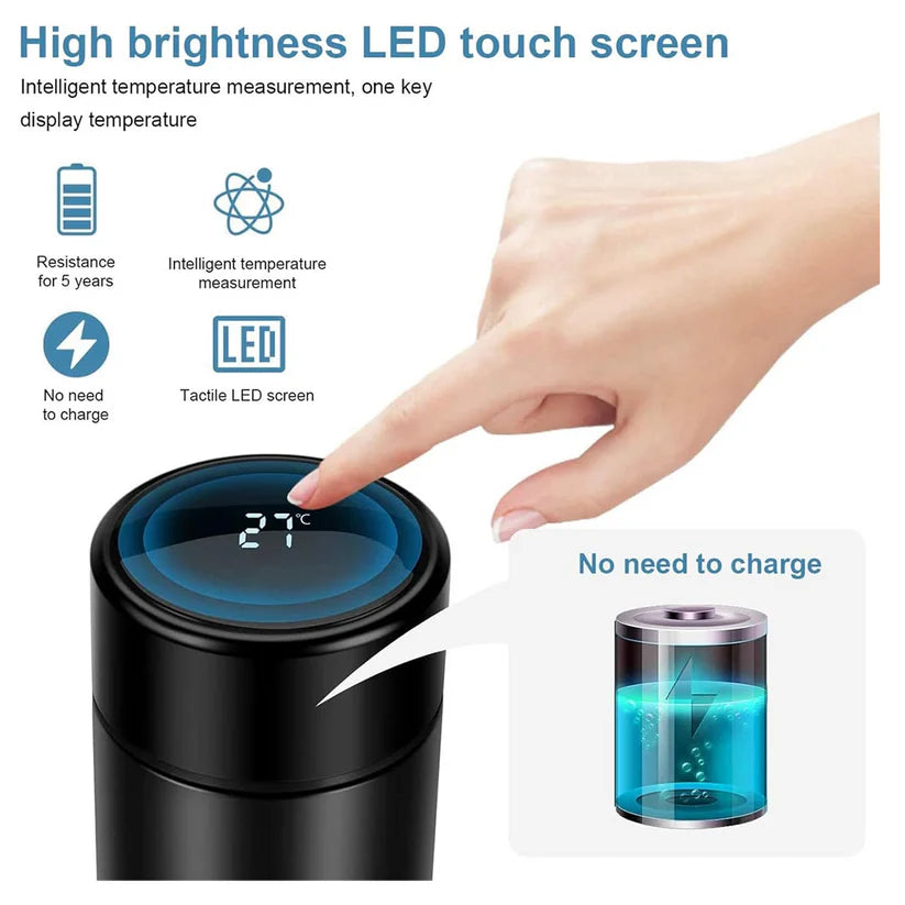Vacuum Insulated Water Bottle with Temperature LED Display