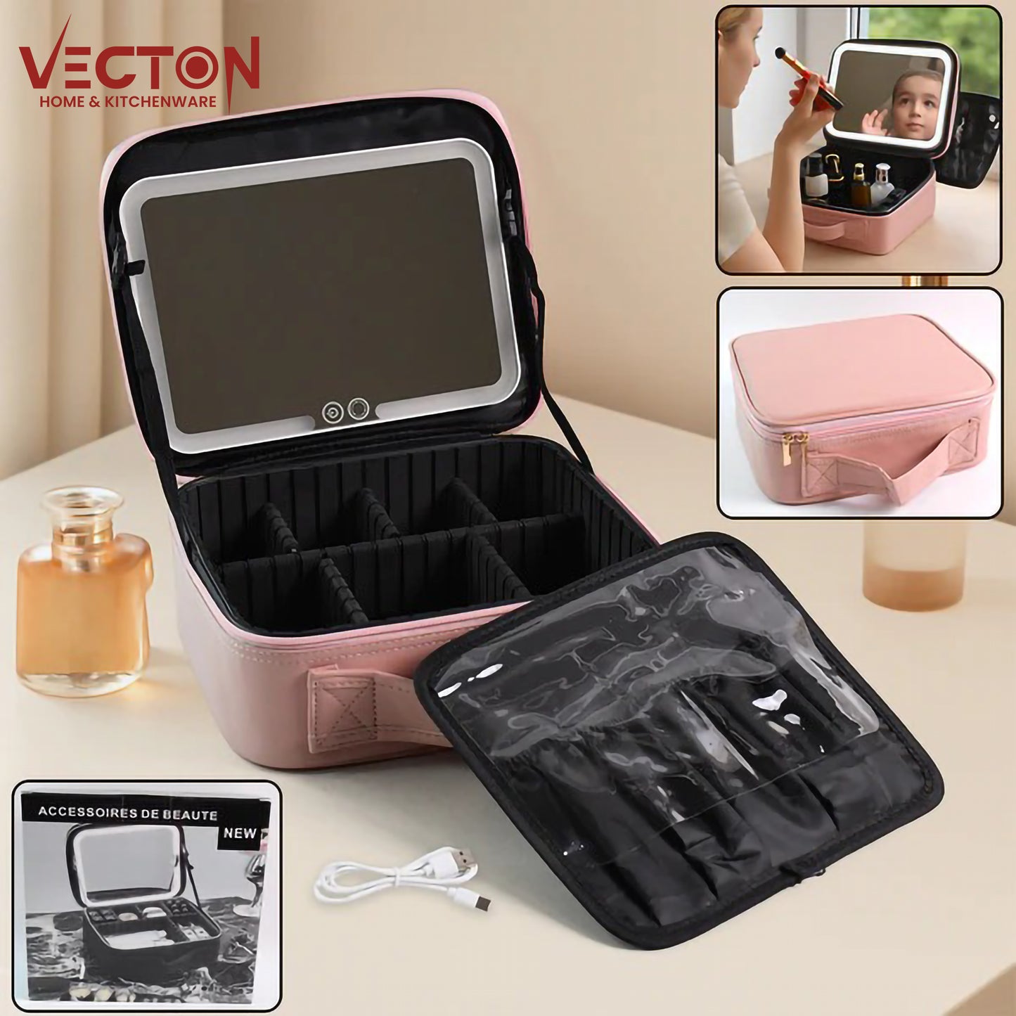 LED Makeup Organizer Box