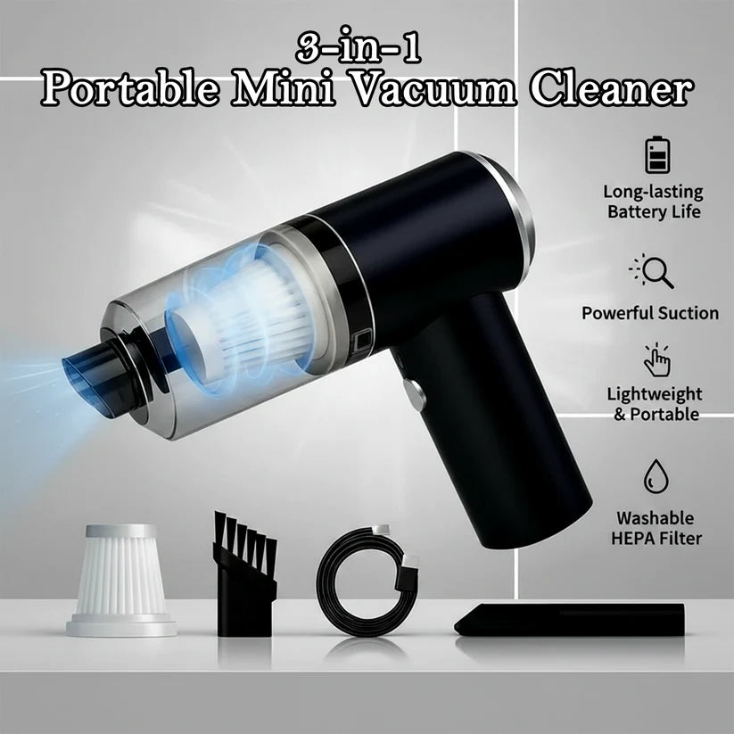 3-in-1 Portable Mini Vacuum Cleaner